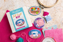 Load image into Gallery viewer, Embroidery Hoop Felt Craft Brooch Kit | Complete Craft Kit