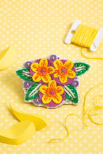 Load image into Gallery viewer, Penelope Flower Felt Craft Brooch Kit | Complete Craft Kit
