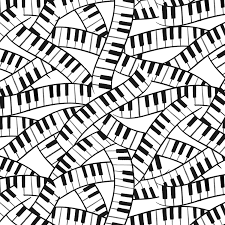 Making Music Piano Keys - White-  for Benartex Fabrics - 4079/6809