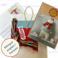 Load image into Gallery viewer, Polar Bear Felt Craft Mini Kit