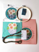 Load image into Gallery viewer, Peony Embroidery Kit - Rickrak