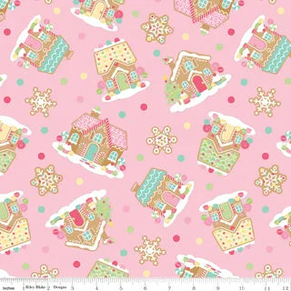 Gingerbread Kisses - Main- Pink for Riley Blake Designs 16440-pink