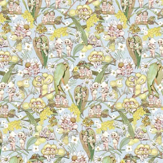 May Gibbs - Gumnut Babies  - Gosspiping Gumnuts  Lt Blue MG1001