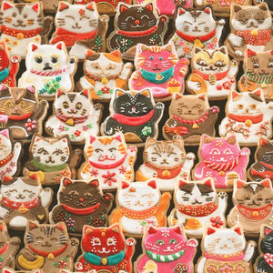 Sweet Tooth -Cat Cookies - Tan by Mary Lake-Thompson for Robert Kaufman
