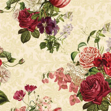 Load image into Gallery viewer, Butterfly Bouquets- Large Cream Flower Fabrics  - DV6030