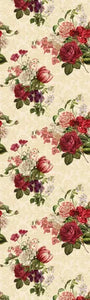 Butterfly Bouquets- Large Cream Flower Fabrics  - DV6030