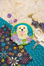 Load image into Gallery viewer, Golden Retriever Felt Craft Brooch Kit | Complete Craft Kit