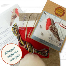 Load image into Gallery viewer, Embroidered Robin Felt Craft Mini Kit by Corrine Lapt