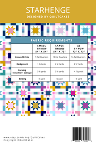 Starhenge Quilt Pattern Printed by Quilt Cakes
