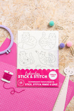 Load image into Gallery viewer, Curious Cats Stick &amp; Stitch Embroidery Pack