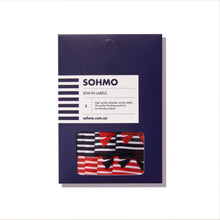 Load image into Gallery viewer, SOHMO - Sew-in Labels - Stripe Bows