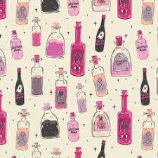 Art Gallery Fabric - Spooky ‘N Witchy - Liquid Magic -Berry