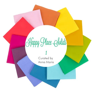 Anna Maria Textiles - Fat Quarter bundle -Happy Place Solids bundle FQ3HAPPY12-10