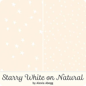 New White on Natural Starry Charm Pack -  Alexia Abegg  - 5" Charm Pack - Starry -  Ruby Star Society  - RS4109PP65