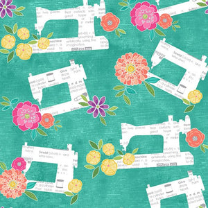 Sew Bloom -Bind with Dreams Fabric - Turquoise
