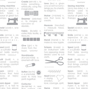 Sew Bloom -Maker Dictionary  - White