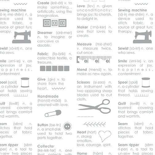 Sew Bloom -Maker Dictionary  - White