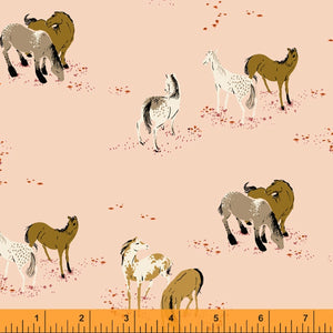 West Hill -  Horsefield - Dusty Pink by Heather Ross For Windham Fabrics