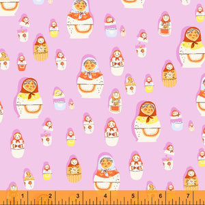 West Hill - Matryoshka Dolls - Lilac by Heather Ross For Windham Fabrics