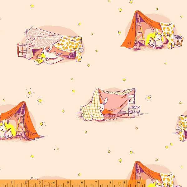 Lucky Rabbit -Quilt Tent - Blush by Heather Ross For Windham Fabrics