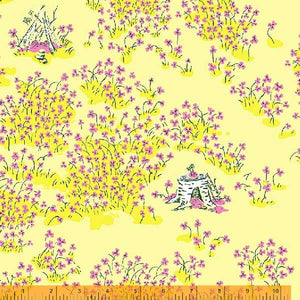 Lucky Rabbit - Fairy House - Yellow by Heather Ross For Windham Fabrics