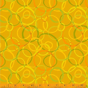 Color Wheel - Rings Ochre by Annabel Wrigley For Windham Fabrics