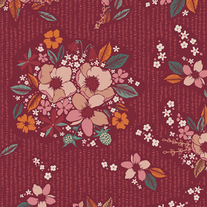 Art Gallery Fabric - Woodland Keeper - Floral Keepsakes Dusk
