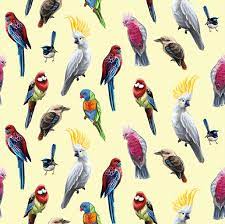 Birds of the Bush-Bush Buddies - Cream - Kennard and Kennard Fabrics