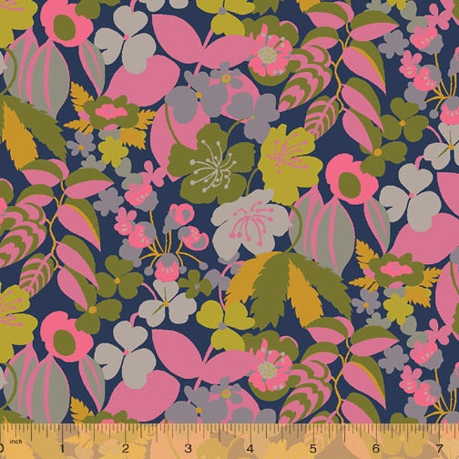 Canvas - Solstice by Sally Kelly for Windham Fabrics - Camellia