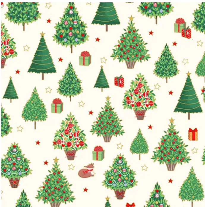 Merry Christmas 2022 - Christmas Tree- White by Makower