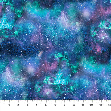 Universe Nebula - Texture Blue/Purple  - Northcott Fabrics