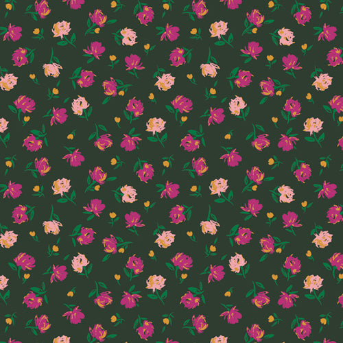 Art Gallery Fabric - The Flower Society -Gentle Rosebuds Lunar