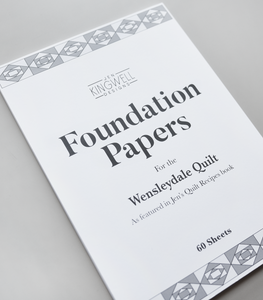 Foundation Papers for Wensleydale Pattern from Quilt Recipes Book- Jen Kingwell