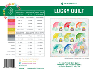 Lucky Quilt Paper Pattern by Pen & Paper Patterns