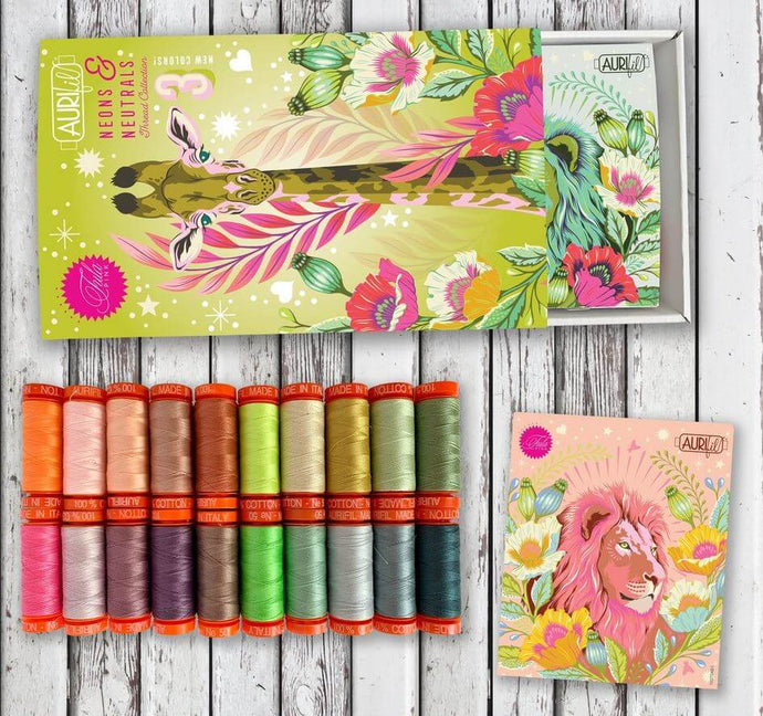 Neon & Neutrals - Tula Pink Aurifil Collection - 20 Small Spools