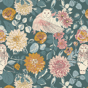 Art Gallery Fabric - Willow - Owl Things Floral