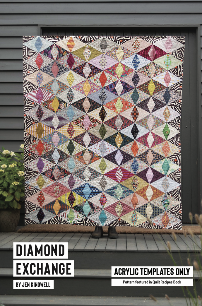 Acrylic Templates for Diamond Exchange Pattern from Quilt Recipes Book- Jen Kingwell