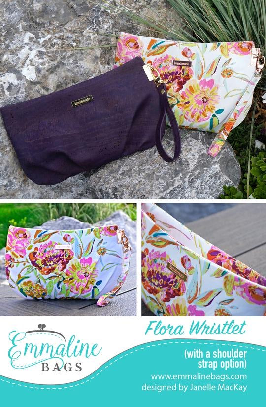 The Flora Wristlet by Emmaline Bags Paper pattern