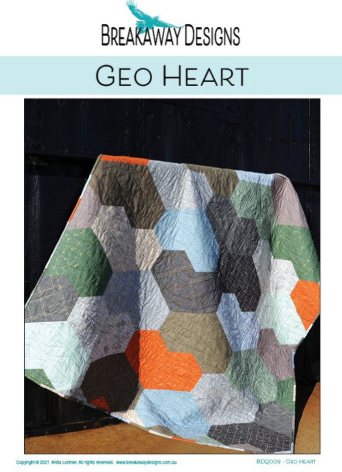 Geo Heart Paper Pattern by Breakaway Designs