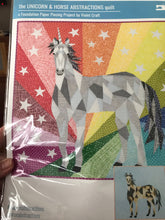 Load image into Gallery viewer, The Unicorn &amp; Horse Abstraction quilt byViolet Craft