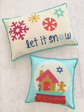 Load image into Gallery viewer, Snowglobe and Snowflakes Pillow Set Paper Pattern -  by Tied With a Ribbon - My Fabricology