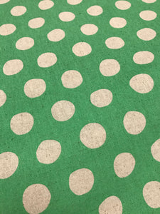 Mint dot linen by Kochi - 80% cotton 20% linen