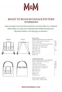 Merchant and Mills- Right to Roam Bag Paper Pattern
