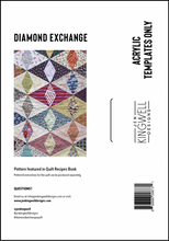 Load image into Gallery viewer, Acrylic Templates for Diamond Exchange Pattern from Quilt Recipes Book- Jen Kingwell