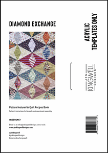 Acrylic Templates for Diamond Exchange Pattern from Quilt Recipes Book- Jen Kingwell