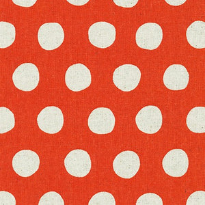 Sevenberry Canvas natural dots - Orange for Robert Kaufman
