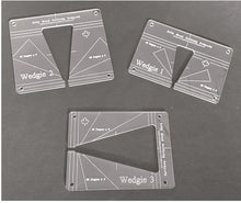 Load image into Gallery viewer, Wedgie Ruler Set- Silly Moon Quilting Ruler