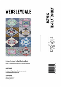 Acrylic Templates for Wensleydale Pattern from Quilt Recipes Book- Jen Kingwell